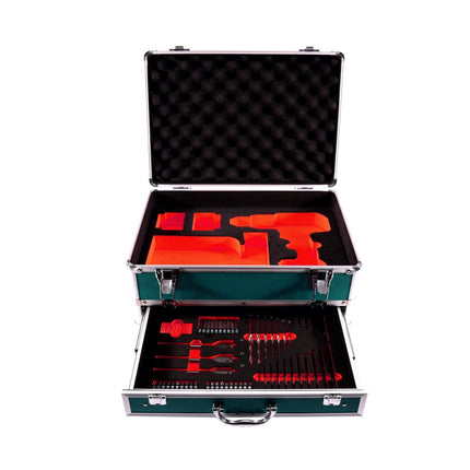 Makita DDF 484 SM1TX taladro atornillador inalámbrico 18 V 54 Nm sin escobillas + 1x batería 4,0 Ah + cargador + juego de brocas de 70 piezas + maletín de aluminio TX