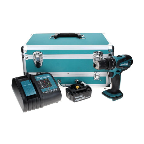 Makita DHP 456 SF1TX Akku Schlagbohrschrauber 18 V 50 Nm + 1x Akku 3,0 Ah + Ladegerät + 70 tlg. Bit Bohrer Set + TX Alu Koffer