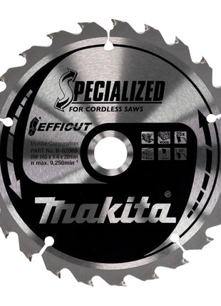 Makita DHS 680 Z Scie circulaire sans fil 18 V 165 mm + Lame de scie circulaire EFFICUT - sans batterie, sans chargeur