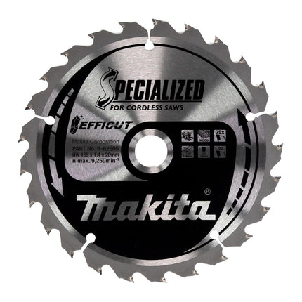 Makita DHS 680 Z Sierra circular sin cable 18 V 165 mm + hoja de sierra circular EFFICUT - sin batería, sin cargador