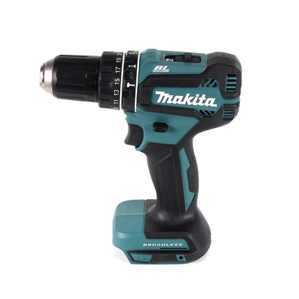 Makita DHP 485 SG1TX taladro percutor inalámbrico 18 V 50 Nm sin escobillas + 1x batería 6,0 Ah + cargador + juego de brocas de 70 piezas + maletín de aluminio TX