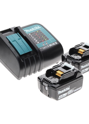 Makita DTD 156 SMTX Clé à chocs sans fil 18 V 155 Nm + 2 batteries 4,0 Ah + chargeur + jeu de 70 forets + mallette en aluminium TX