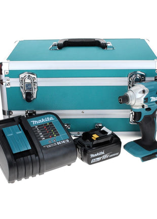 Makita DTD 156 ST1TX clé à chocs sans fil 18 V 155 Nm + 1 batterie 5,0 Ah + chargeur + jeu de 70 forets + mallette en aluminium TX