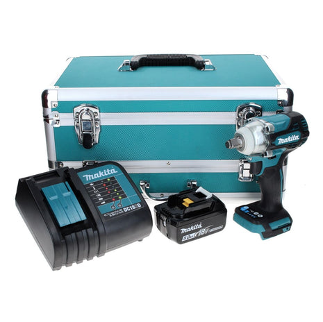 Makita DTW 300 ST1TX Akku Schlagschrauber 18 V 330 Nm 1/2" Brushless + 1x Akku 5,0 Ah + Ladegerät + 70 tlg. Bit Bohrer Set + TX Alu Koffer