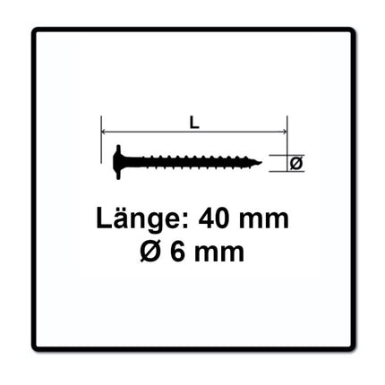 Tornillo cabeza placa SPAX HI.FORCE 6,0 x 40 mm 200 piezas (0251010600405) Torx T-Star Plus T30 rosca completa Wirox 4Cut