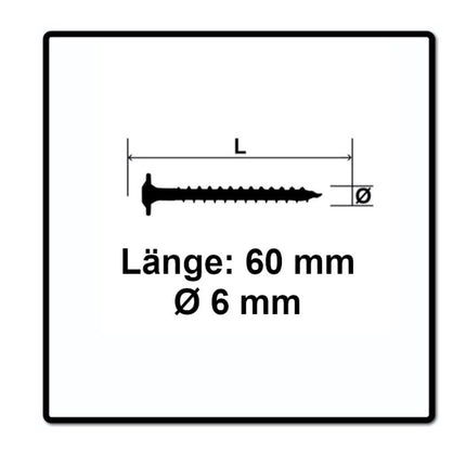 SPAX HI.FORCE Flat Head Screw 6.0 x 60 mm, 200 pcs. ( 0251010600605 ) Torx T-Star Plus T30 full thread Wirox 4Cut