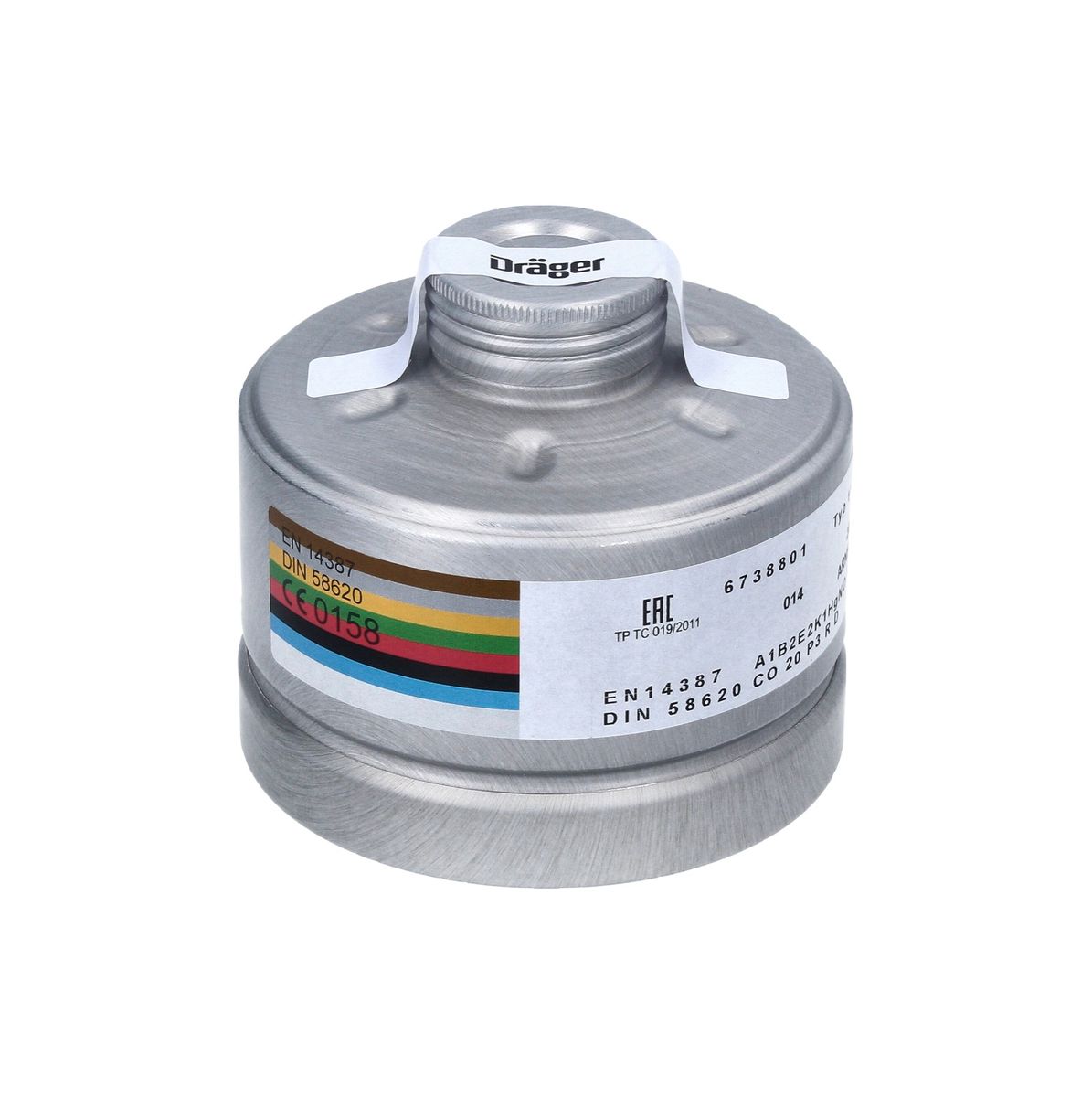Dräger X-plore Rd40 Filtro per respiratori A1B2E2K1 Hg CO NO-P3 RD ( 6738801 ) EN148-1 per maschere X-plore 6000 / X-plore 4000