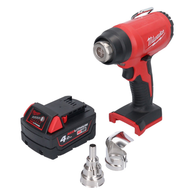 Pistola ad aria calda a batteria Milwaukee M18 BHG-401 18 V 470 °C + 1x batteria ricaricabile 4,0 Ah - senza caricabatterie