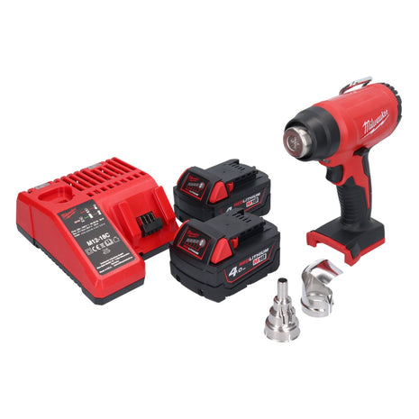 Milwaukee M18 BHG-402 Cordless Heat Gun 470 °C 18V + 2x Batteries 4.0Ah + Charger