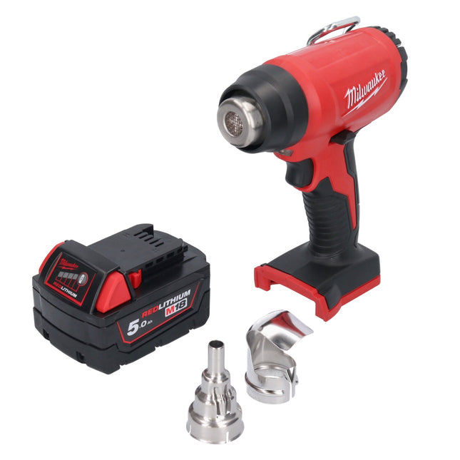 Milwaukee M18 BHG-501 Akku Heißluftgebläse 18 V 470 °C + 1x Akku 5,0 Ah - ohne Ladegerät - Toolbrothers