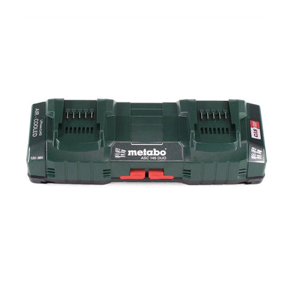 Metabo 18 V basic set 2x battery pack 10.0 Ah LIHD + ASC 145 DUO double charger CAS System