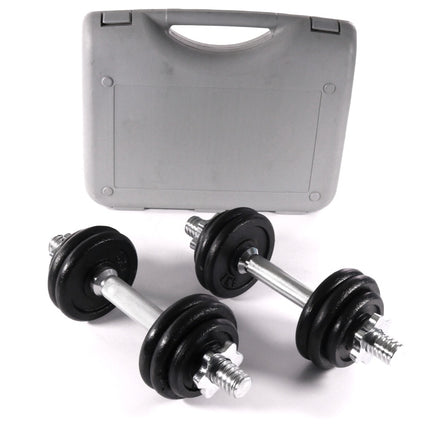 Juego de mancuernas (YLDS 12) 2 barras de mancuernas + 4 pesas de 0,5 kg + 8 pesas de 1,0 kg + bloqueo de estrella