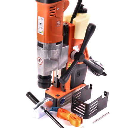 Taladro perforador magnético universal Fein KBU 35 PQW hasta 35 mm (72707261000) + juego de accesorios de 5 piezas + estuche