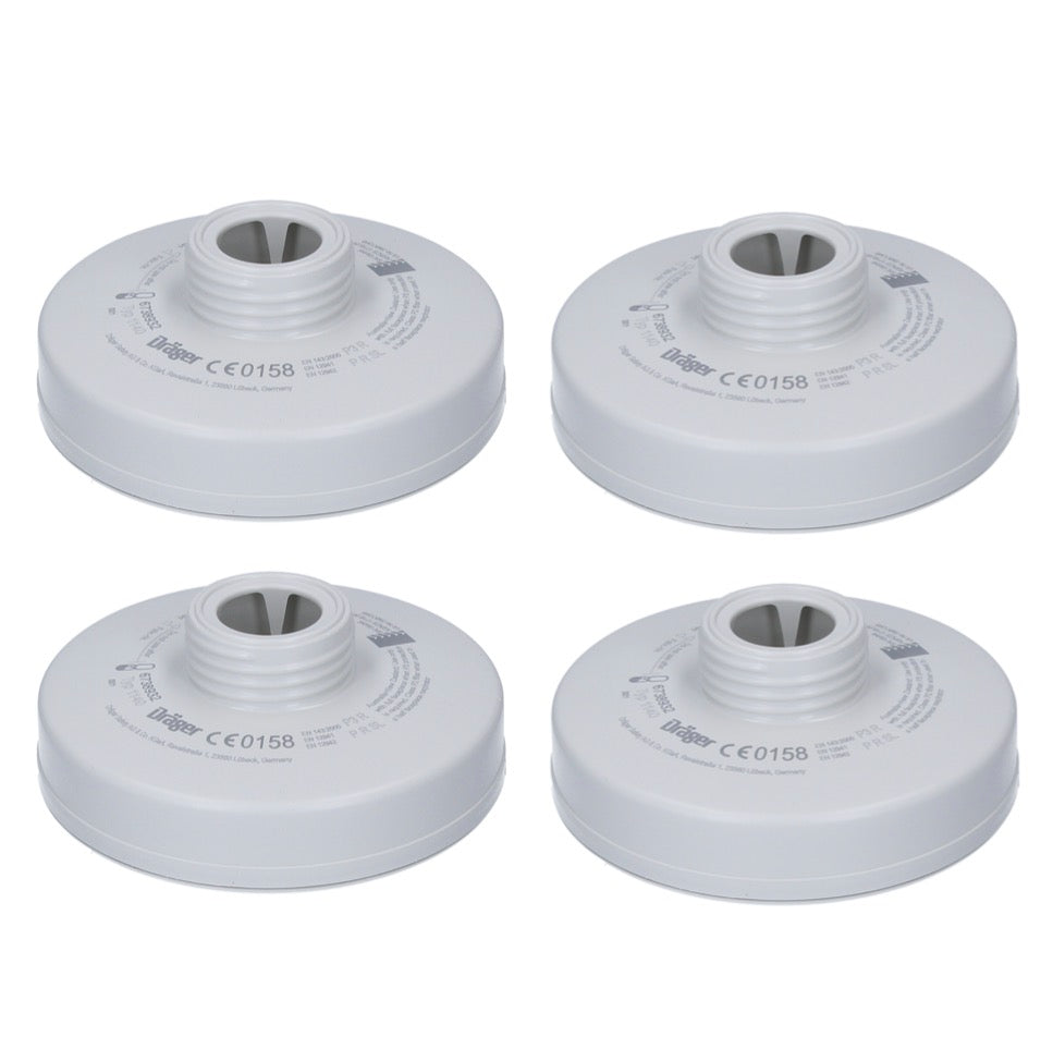 Dräger Rd40 Filtro per particelle P3 R / 4 pezzi ( 4x 6738932 ) - per maschere X-plore 6000 e semimaschere X-plore 4000