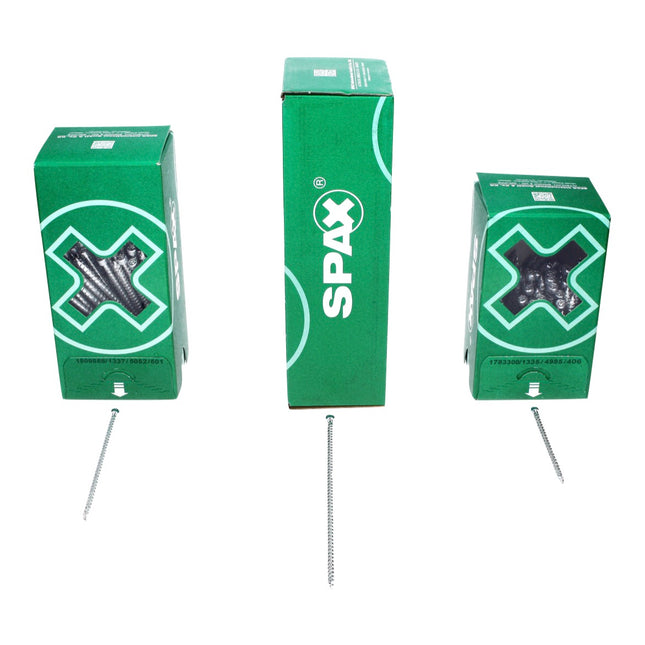 Tornillo SPAX IN.FORCE 6,0 x 200 mm 200 piezas (2x 1211010602005) Torx T-STAR Plus T30 culata totalmente roscada Broca WIROX 4CUT