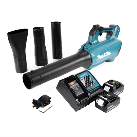 Makita DUB 184 RF cordless blower 18 V brushless + 2x rechargeable battery 3.0 Ah + charger