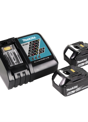 Soffiatore a batteria Makita DUB 184 RT 18 V brushless + 2x batteria 5,0 Ah + caricabatterie