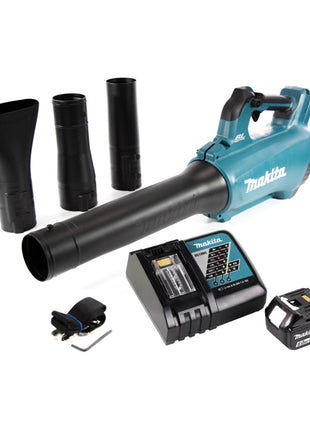 Soplador a batería Makita DUB 184 RG1 18 V sin escobillas + 1x batería 6,0 Ah + cargador