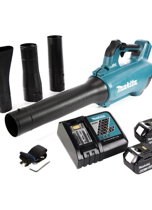 Soffiatore a batteria Makita DUB 184 RG 18 V brushless + 2x batteria ricaricabile 6,0 Ah + caricabatterie