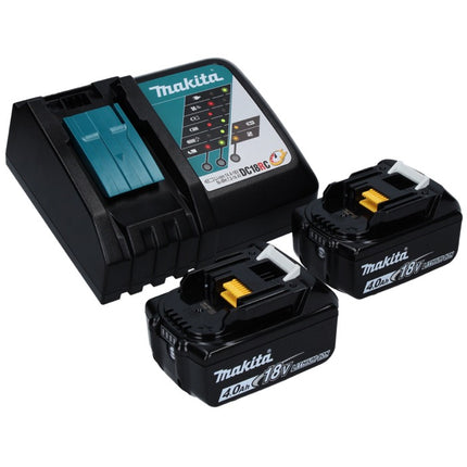 Makita DLM 432 RM2 kosiarka akumulatorowa 36 V ( 2x 18 V ) 43 cm bezszczotkowa + 2x akumulator 4,0 Ah + ładowarka