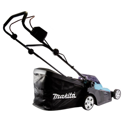 Cortacésped sin escobillas Makita DLM 432 PM4 36 V (2x 18 V) 43 cm + 4 baterías 4.0 Ah + cargador dual