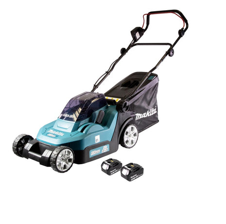 Cortacésped a batería Makita DLM 382 F2 36 V (2x 18 V) 38 cm 40 l + 2x batería 3,0 Ah - sin cargador