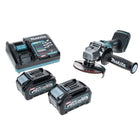 Makita GA 005 GM2 Amoladora angular sin cable 40 V máx. 125 mm XGT sin escobillas + 2x batería recargable 4,0 Ah + cargador