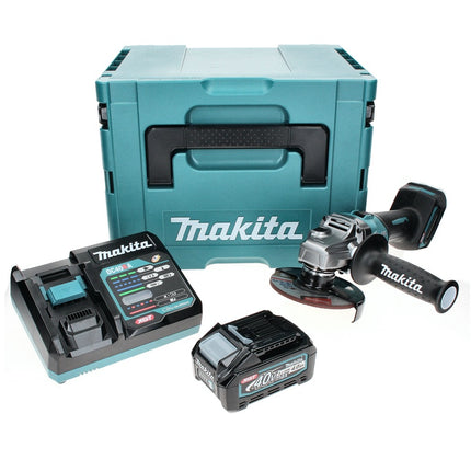 Meuleuse d'angle sur batterie Makita GA 005 GM101 40 V max. 125 mm sans balais XGT + 1x batterie 4,0 Ah + chargeur + Makpac