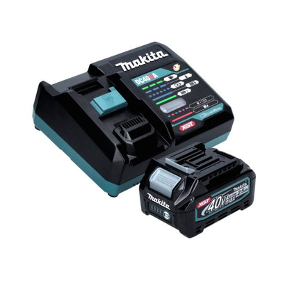 Meuleuse d'angle sur batterie Makita GA 013 GD101 40 V max. 125 mm sans balais XGT + 1x batterie 2,5 Ah + chargeur + hotte d'aspiration + Makpac