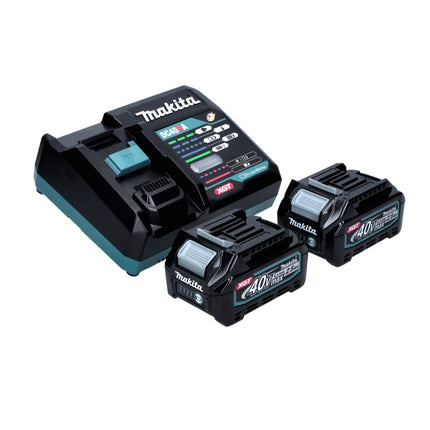 Amoladora angular a batería Makita GA 008 GD2 40 V máx. 125 mm sin escobillas XGT + 2 baterías 2,5 Ah + cargador