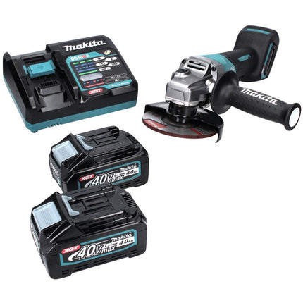 Makita GA 016 GM2 Cordless angle grinder 40 V max. 125 mm Brushless XGT + 2x battery 4,0 Ah + charger