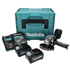 Meuleuse d'angle sur batterie Makita GA 016 GM201 40 V max. 125 mm sans balais XGT + 2x batterie 4,0 Ah + chargeur + Makpac