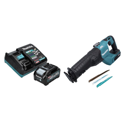 Makita JR 001 GM1 Seghetto diritto a batteria 40 V max. Brushless XGT + 1x Batteria 4,0 Ah + Caricabatterie - senza valigetta