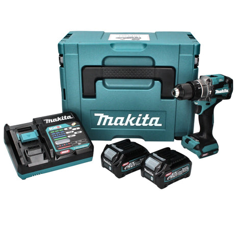 Perceuse à percussion sur batterie Makita HP 001 GD201 40 V max. 140 Nm XGT Brushless + 2x batterie 2,5 Ah + chargeur + Makpac