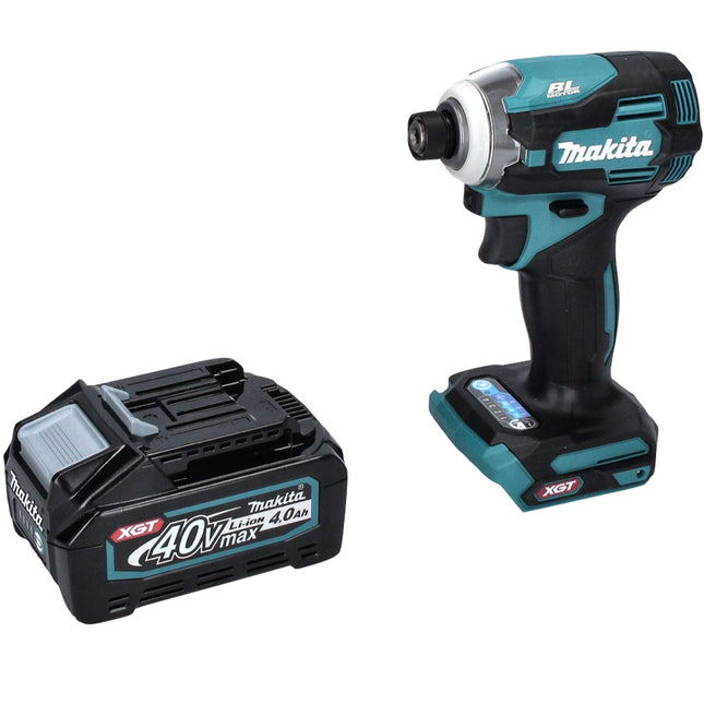 Makita TD 001 GM1 Llave de impacto inalámbrica 40 V 220 Nm 1/4" XGT Brushless + 1x batería 4,0 Ah - sin cargador