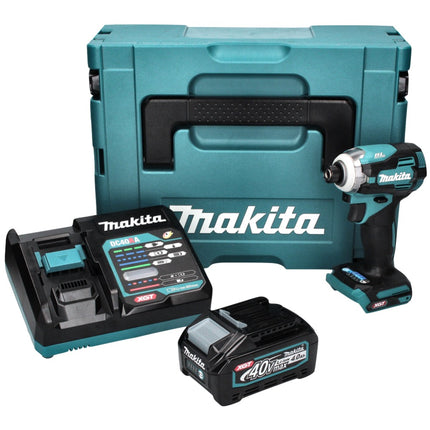 Makita TD001GM101 Cordless Impact Hammer Drill 220Nm 40V 1/4" XGT Brushless + 1x Battery 4.0Ah + Charger + Case Makpac