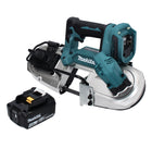 Makita DPB 183 M1 Scie à ruban sans fil 18 V 66 mm brushless + 1x Batterie 4.0 Ah - sans chargeur