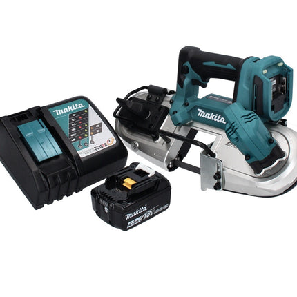 Makita DPB 183 RM1 Sega a nastro a batteria 18V 66mm + 1x Batteria 4,0 Ah + Caricabatterie