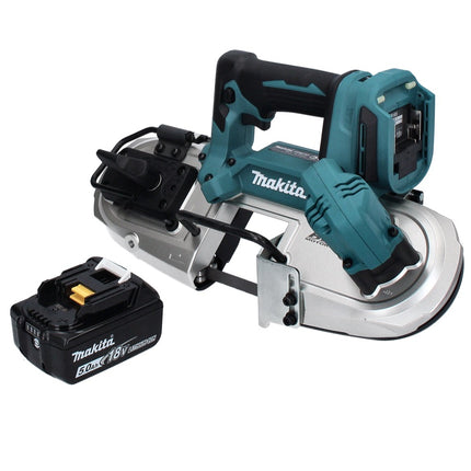 Makita DPB 183 T1 cordless band saw 18 V 66 mm brushless + 1x battery 5,0 Ah - without charger