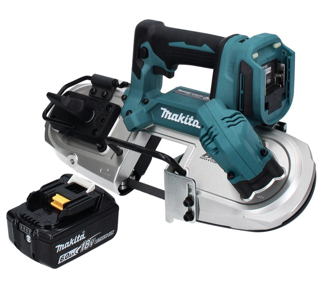 Sierra de cinta sin cable y sin escobillas Makita DPB 183 G1 18 V 66 mm + 1x batería 6,0 Ah - sin cargador