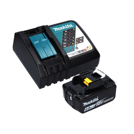 Makita DPB 183 RG1 18 V 66 mm sega a nastro senza spazzole + 1x batteria 6,0 Ah + caricabatterie