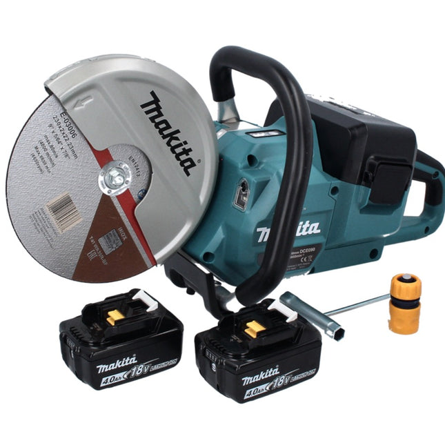 Makita DCE 090 M2X1 Cordless Brushless Disc Cutter 36 V (2x 18 V) 230 mm + Batteries 4.0 Ah - without Charger