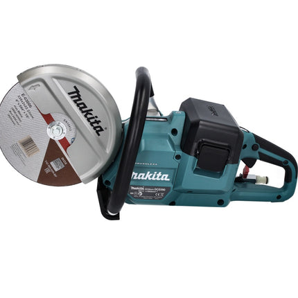 Makita DCE 090 PM2X1 Akku Trennschleifer 36 V ( 2x 18 V ) 230 mm Brushless + 2x Akku 4,0 Ah + Doppelladegerät