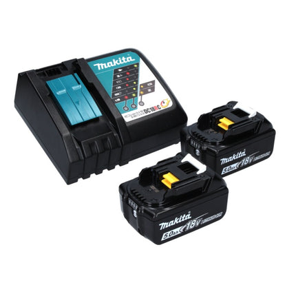 Makita DCE 090 RT2X1 Cordless Brushless Disc Cutter 36 V (2x 18 V) 230 mm + Batteries 5.0 Ah + Charger