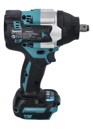 Makita DTW 700 G1 cordless impact wrench 18 V 700 Nm 1/2" XPT Brushless + 1x rechargeable battery 6.0 Ah - without charger