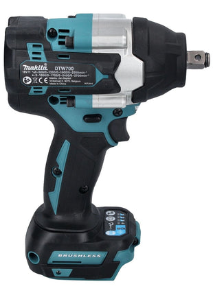 Makita DTW 700 RG cordless impact wrench 18 V 700 Nm 1/2" XPT Brushless + 2x rechargeable battery 6.0 Ah + charger