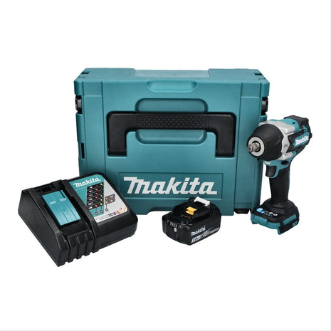 Makita DTW 700 RF1J cordless impact wrench 18 V 700 Nm 1/2" XPT Brushless + 1x rechargeable battery 3.0 Ah + charger + Makpac