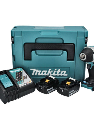 Makita DTW 700 RFJ akumulatorowy klucz udarowy 18 V 700 Nm 1/2" XPT bezszczotkowy + 2x akumulator 3,0 Ah + ładowarka + Makpac