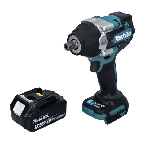 Makita DTW 701 T1 Visseuse à choc sans fil 18 V 700 Nm 1/2'' XPT Brushless + 1x batterie 5,0 Ah - sans chargeur