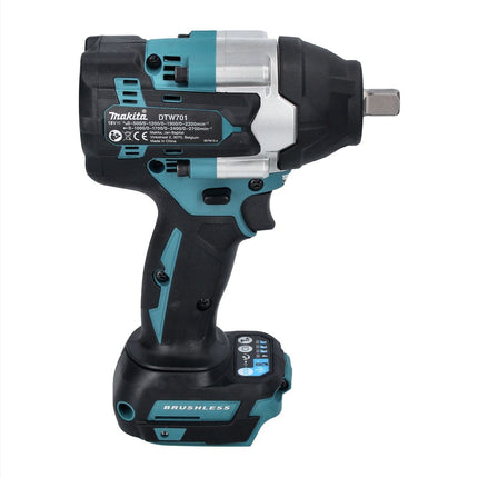 Makita DTW 701 G1 cordless impact wrench 18 V 700 Nm 1/2" XPT Brushless + 1x rechargeable battery 6.0 Ah - without charger